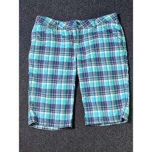 Le Tigre Womens Cotton Madras Bermuda Shorts 7 EUC